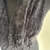 Style&co. STYLE & CO Women's Soft Black Fringe-Trim Scarf