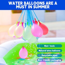Puasyto 999 PCS Water Balloons for Adults,Quick Fill Water Balloons Fun Summer Splash Party Outdoor Backyard for Swimming Pool