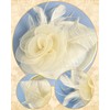 White Fascinators for Women Tea Party Church Hats 20s 50s
