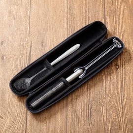 Handheld Milk Frother ROMAUNT Electric HandHeld Battery Operated Portable Mini Mixer Machine Milk Foamer for Coffee Latte 304 Stainless Steel Whisk with Protective Case, Mix Spoon for Traveling or Camping