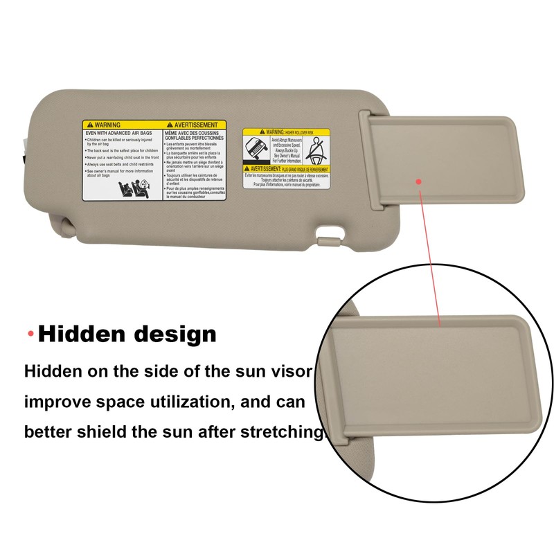 NHILES Left Driver Side Sun Visor Fits for Nissan Murano
