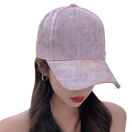 White Fang CZ054 Women's Cap, Sports, Cute, Mesh, Stylish, Cool, Camouflage,, Pink