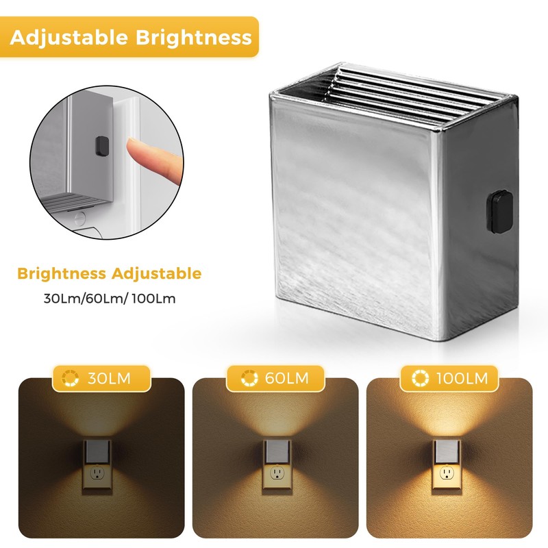 L LOHAS LED Night Light,Night Lights Plug into Wall,[2-Pack]Dimmable Night