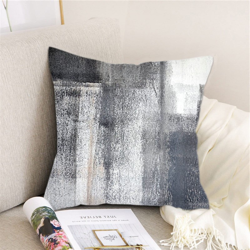 Daesar Decorative Throw Pillow Cases, Throw Pillowcases 4 Pack Grey