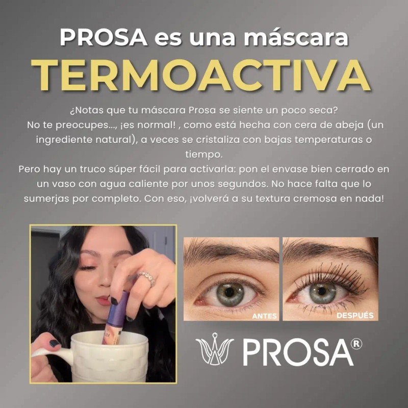 Máscara Para Pestañas Prosa Maxi-volumen A Prueba De Agua