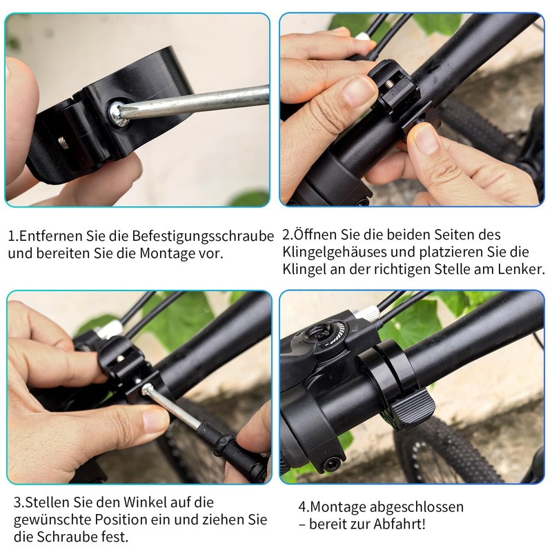 Lofez Bicycle Bell, Mini Bell Bicycle Made of Aluminium Alloy