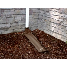 Frost King DE46BR Automatic Plastic Drain Away Downspout Extender, Extends 4-Feet, Brown
