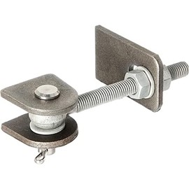Gah-Alberts 417802 Gate Hinge / 180° Opening/Short Form/with Screws/Hot-Dip Galvanised/for Welding / M12 Thread