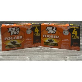 Rid-A-Bug Indoor Insect Killing Fogger *Unscented* Kills On Contact-2 (4 packs)