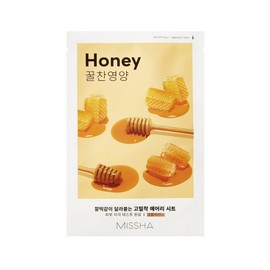 MISSHA Honey Sheet Mask, Anti-Ageing, Moisturising, Regenerating Cloth Mask, Korean Cosmetics, Kbeauty Set of 4