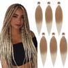Pre stretched Braiding Hair 6 Packs Professional Braiding Hair Extensions