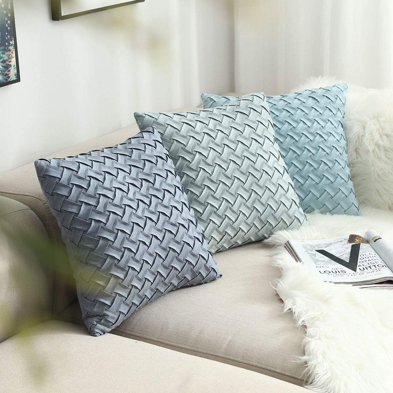 vctops Boho Basket Weave Pattern Decorative Throw Pillow Cover Super