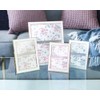 Laura Ashley 5x7 Pink Enamel Picture Frame, Gold Metal Edge