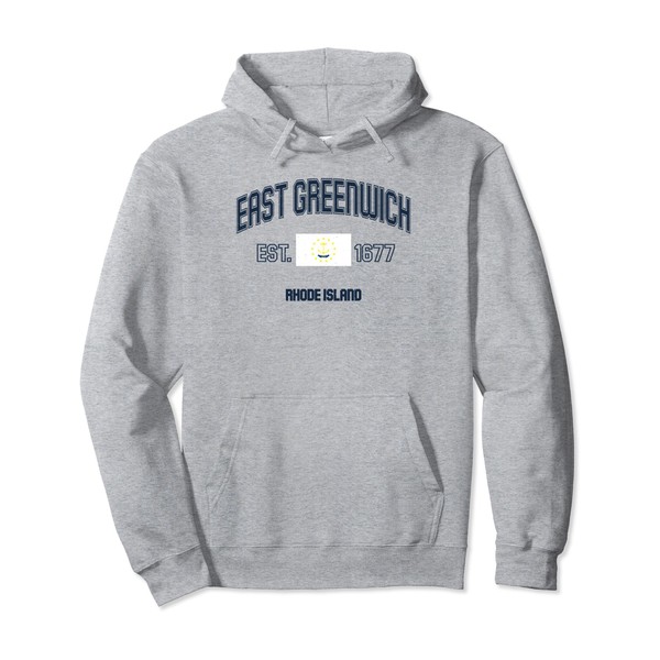 Retro East Greenwich Rhode Island RI State Flag Throwback Pullover