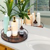 12 Inch Wood Lazy Susan, Rustic Brown Turntable Organizer with