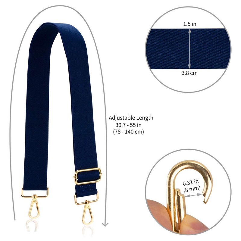 Allzedream Crossbody Bag Strap Soft Adjustable Replacement Purse Straps (Blue)