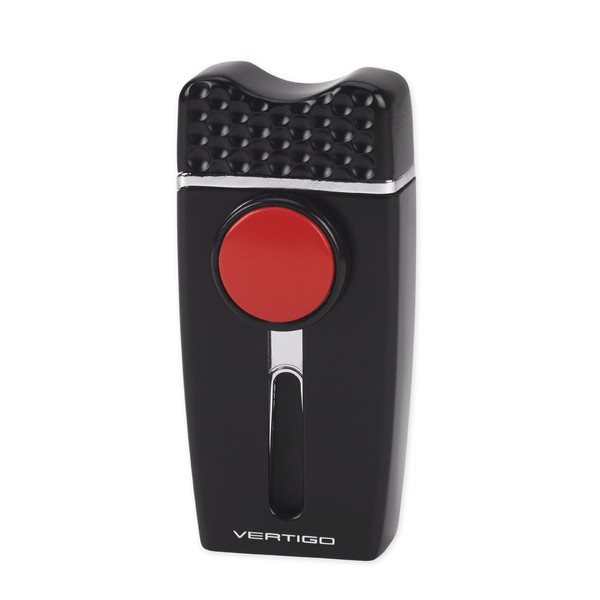 Vertigo Golf Single Torch Lighter - Black Matte & Red
