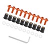 Motoforti Universal Motorcycle Windscreen Screw, Rubber, Aluminum Alloy, 10pcs