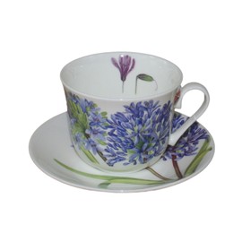 Roy Kirkham Breakfast Cup and Saucer Agapanthus