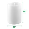 Stonebriar 6 Count Real White Wax 3x4 Flameless LED Pillar
