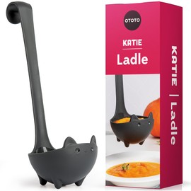 NUEVO!! Katie - Cucharón de sopa para gatos de OTOTO - Accesorios de cocina para gatos, gato negro, regalos de cocina, regalos para amantes de los gatos, regalo de gato, accesorios de cocina, divertidos accesorios de cocina, regalos divertidos para mujer