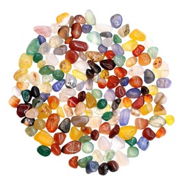 Healeved 1bag Natural Stones for Fish Tank Decoration Vibrant Five Agate Pebbles for Aquariums and Gardening Decor Easy to Care Lightweight Enhance Aquatic Landscapes