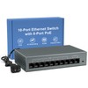 YuanLey 8 Port Gigabit PoE Switch with 2 Gigabit Uplink,