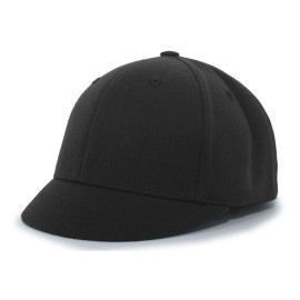 Pacific Headwear ORIGINAL 875U Men's Wool Plate Umpire Flexfit Cap - Black, L/XL