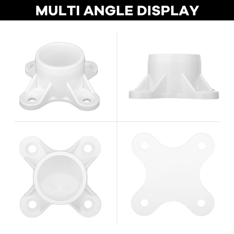 12 Packs PVC Flange for 1" PVC Pipe, Table Screw
