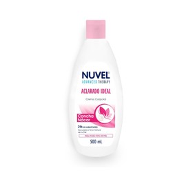 Nuvel Crema Corporal Aclarado Ideal con Cocha Nacar, 500 ml, Recupera el tono Natural de tu piel. 24 horas de humectacin