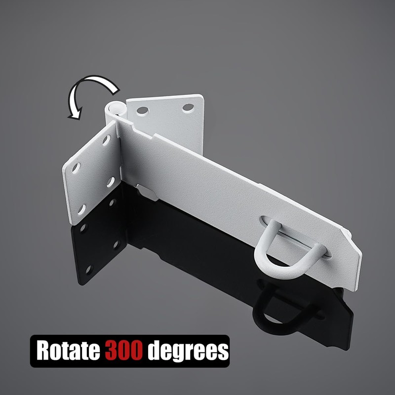 JQK Door Hasp Latch Lock, 5 Inch 304 Stainless Steel