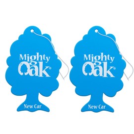 Mighty Oak Air Freshener – New Car Fragrance - Long Lasting Hanging Car Deodoriser – Odour Eliminator Air Freshener – Auto Accessories – UK Made Car Scent Freshener - 2 Pack