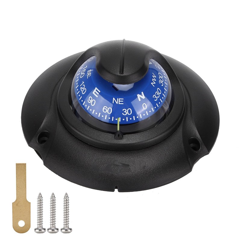 Boat Compass, Sea Dashboard Marine Compass Multi‑Functional Flush Mount High