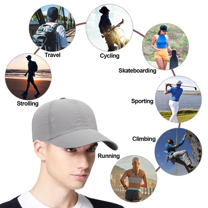 Baynetin Mesh Baseball Cap, Men's Breathable Quick Drying Baseball Cap,