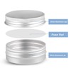 Pack of 20 Aluminium Empty Jars Round Travel Cream Jar