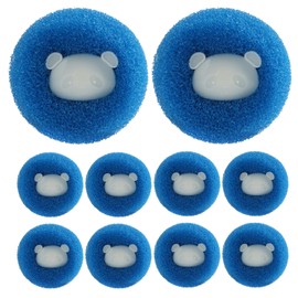 Pack of 10 Pet Hair Remover, Washing Machine, Reusable Lint Balls, Washing Machine, Cat Hair Remover for Removes Pet Hair, Lint, Anti Lint Balls, Washing Machine for Clothes, Blankets, Blue