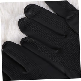 Beavorty 2 Pairs Professional Hair Coloring Accessories Reusable dye Gloves Salon Gloves Black Rubber Gloves Hand Protectors Hair dye Gloves Reusable Rubber Gloves Clean Shampoo