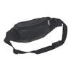 RAS Unisex Black Leather Large Travel Money Pouch Waist Bum