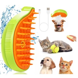 Pet Hair Remover Brush, Vapor Mist Grooming Tool with Gift Ball