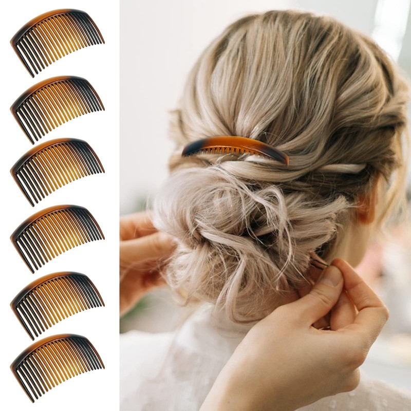 6 Pieces Plastic Side Hair Twist Comb French Twist Comb