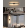 Leadzon Battery Operated Wall Sconces Set of 2 Black, Wireless