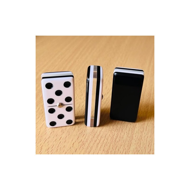 Domino Jumbo Cebra Deluxe Cristalino 5 Capas en Estuche Tipo