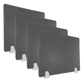 PATIKIL 40x60cm Desk Divider, 4 Sets Desk Privacy Panel Acrylic Office Partition Boards Table Testing Dividers Portable Panel Sneeze Guard Protective Shield for Office Kitchen Sink, Gray