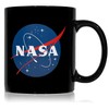 Mean Muggin NASA 11oz Ceramic Mug (Black) - Artwork on