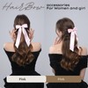 LuSeren 2 PCS Double Layer Hair Bows Pink Hair Ribbon