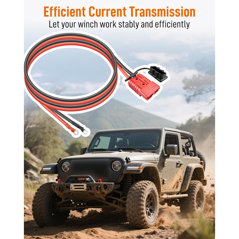 Quaneguzy Quick Disconnect Winch Power Cable 4 Gauge 4 AWG