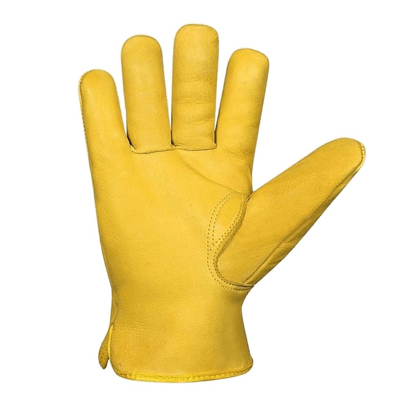 SupremeTTF 5 Pairs Yellow Leather Gloves HGV Drivers Hand Safety