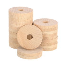 uxcell 25Pcs 42x10x5mm Cedar Blocks for Clothes Storage, Aromatic Cedar Rings, Cedar Accessories Wood Chips for Wardrobes Closets Drawers