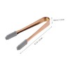 Mobestech 4pcs Ice Cube Tongs Stainless Steel Food Tongs Non-Slip