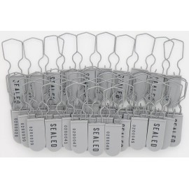 AZippysale Electric Meter Security Seal Wire Padlock Pack of 50 - Gray